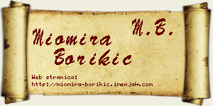 Miomira Borikić vizit kartica